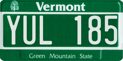 VT license plate YUL185