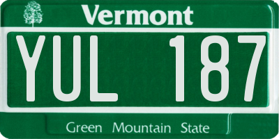 VT license plate YUL187