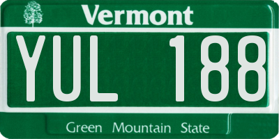 VT license plate YUL188