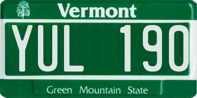 VT license plate YUL190