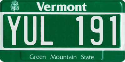 VT license plate YUL191