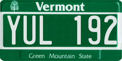 VT license plate YUL192
