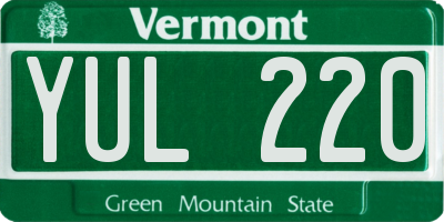 VT license plate YUL220