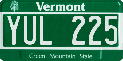 VT license plate YUL225