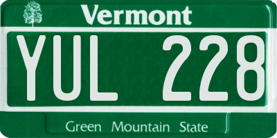 VT license plate YUL228