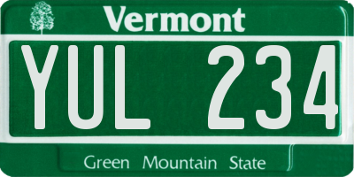 VT license plate YUL234