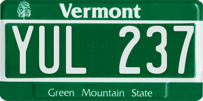 VT license plate YUL237