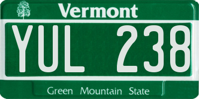 VT license plate YUL238
