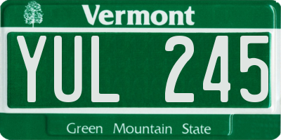 VT license plate YUL245