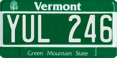 VT license plate YUL246