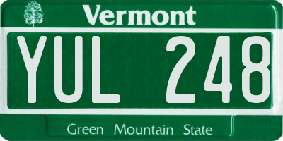VT license plate YUL248