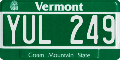 VT license plate YUL249