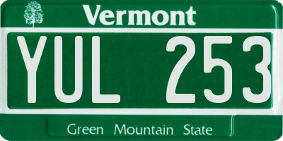 VT license plate YUL253