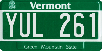 VT license plate YUL261