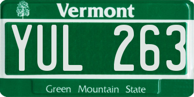 VT license plate YUL263