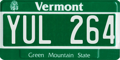 VT license plate YUL264