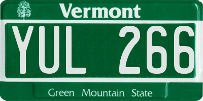 VT license plate YUL266