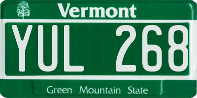 VT license plate YUL268