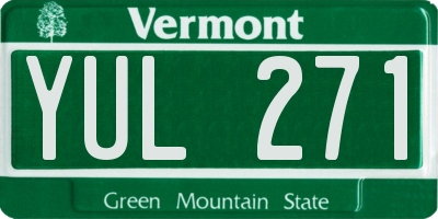 VT license plate YUL271