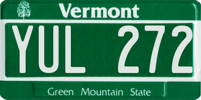 VT license plate YUL272