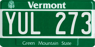VT license plate YUL273
