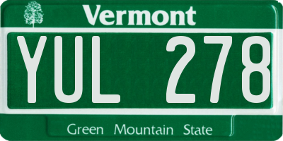 VT license plate YUL278