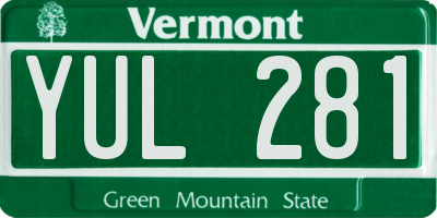 VT license plate YUL281