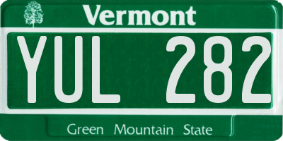 VT license plate YUL282