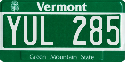 VT license plate YUL285