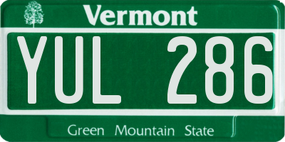 VT license plate YUL286