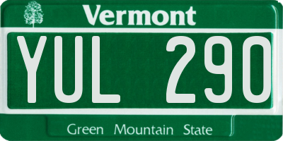 VT license plate YUL290