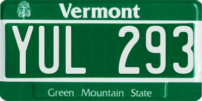 VT license plate YUL293