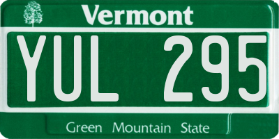 VT license plate YUL295