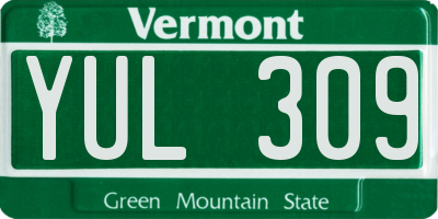 VT license plate YUL309