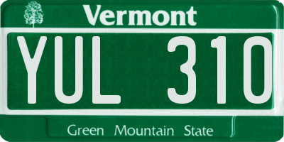 VT license plate YUL310