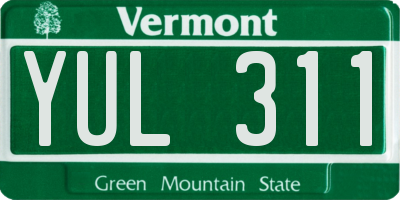 VT license plate YUL311