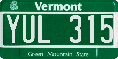 VT license plate YUL315