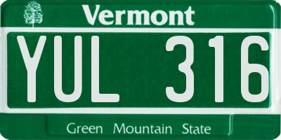 VT license plate YUL316