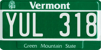 VT license plate YUL318