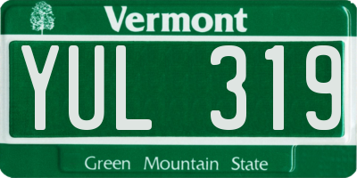 VT license plate YUL319