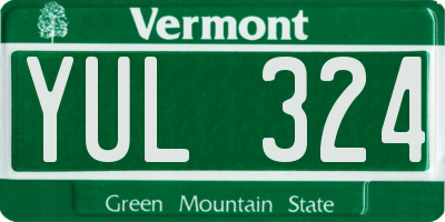 VT license plate YUL324