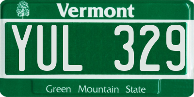 VT license plate YUL329