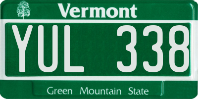 VT license plate YUL338