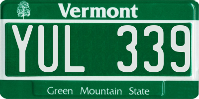 VT license plate YUL339