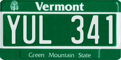 VT license plate YUL341