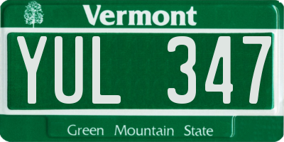 VT license plate YUL347