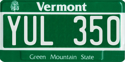 VT license plate YUL350
