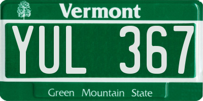 VT license plate YUL367