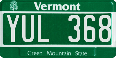 VT license plate YUL368
