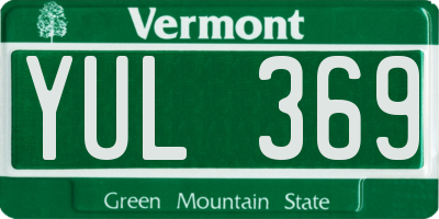VT license plate YUL369